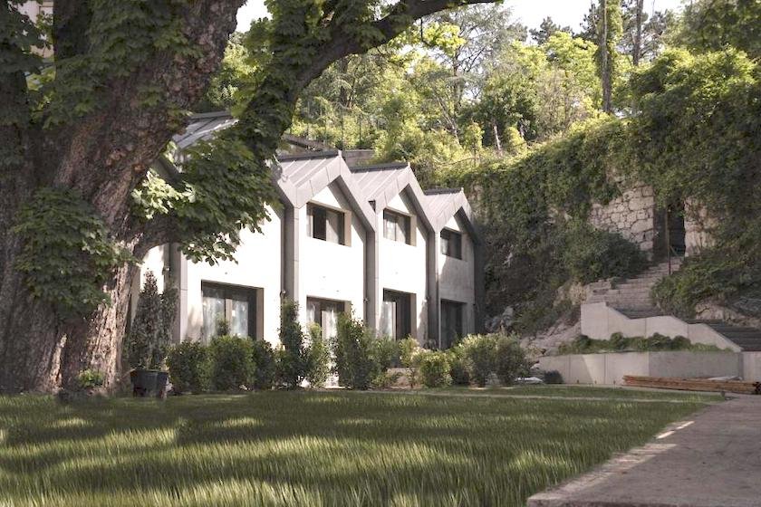 Les nouveaux hébergements créés dans le parc de l’hôtel La Maison des Ducs