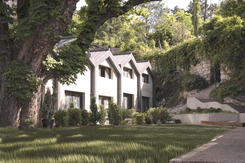 Les nouveaux hébergements créés dans le parc de l’hôtel La Maison des Ducs